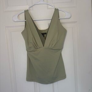 Kenneth Cole Sage Elegant Two Tone Green Women's Top- Size Small